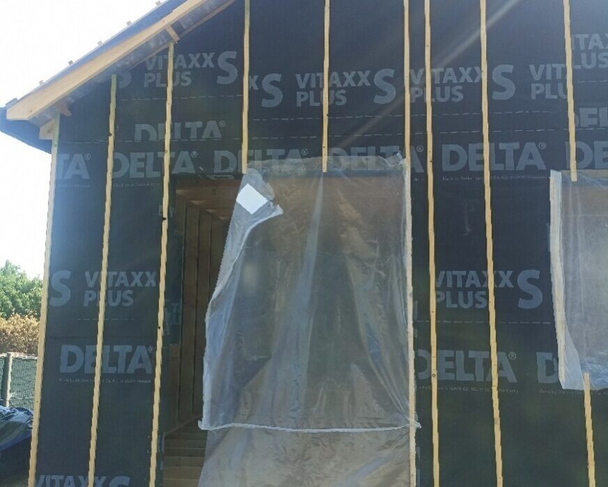 Maison à ossature bois sur un chantier d'isolation d'ISEO Projection