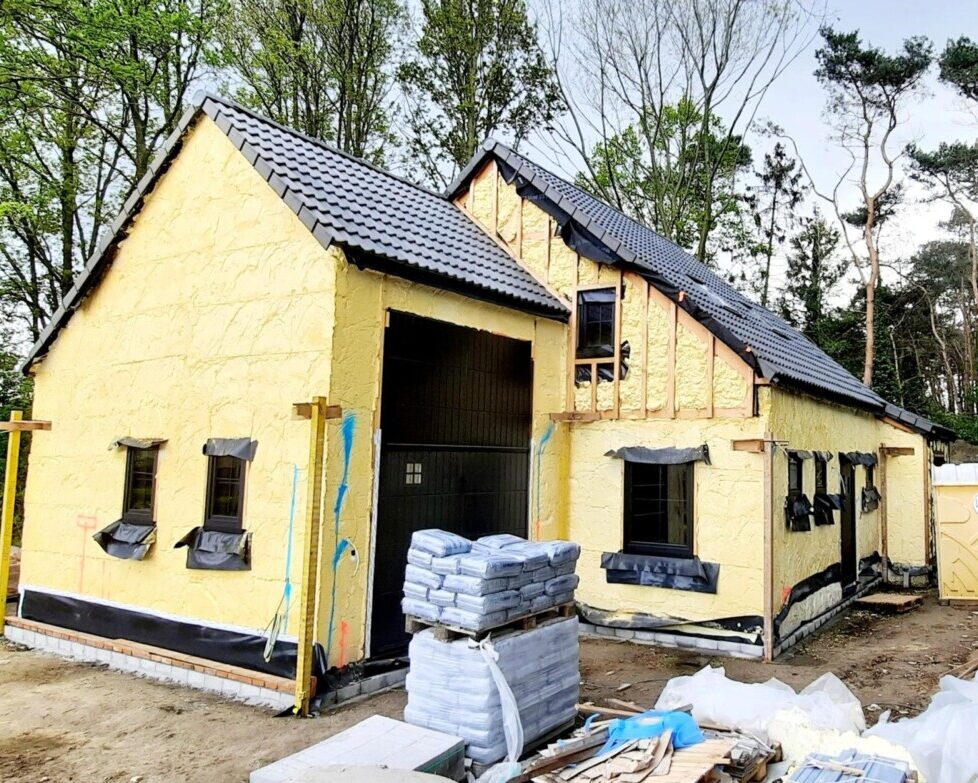 Isolation par l'extérieur d’une construction neuve à Olen