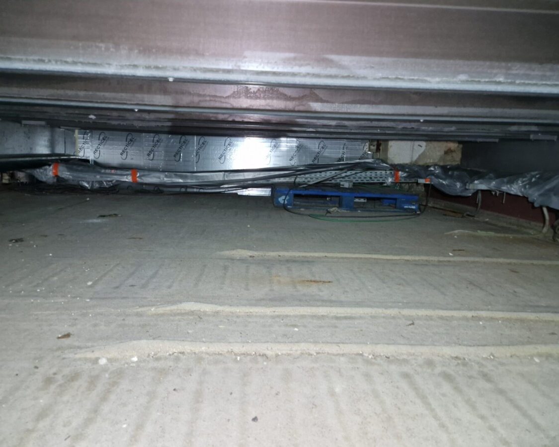 Isolation sous-haloir de la fromagerie de l'Abbaye d'Orval