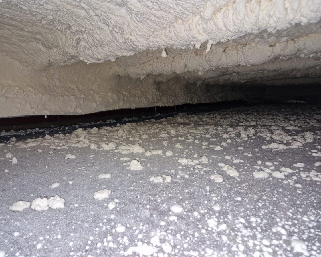 Isolation sous-haloir par mousse polyuréthane HFO à cellules fermées à l'Abbaye d'Orval