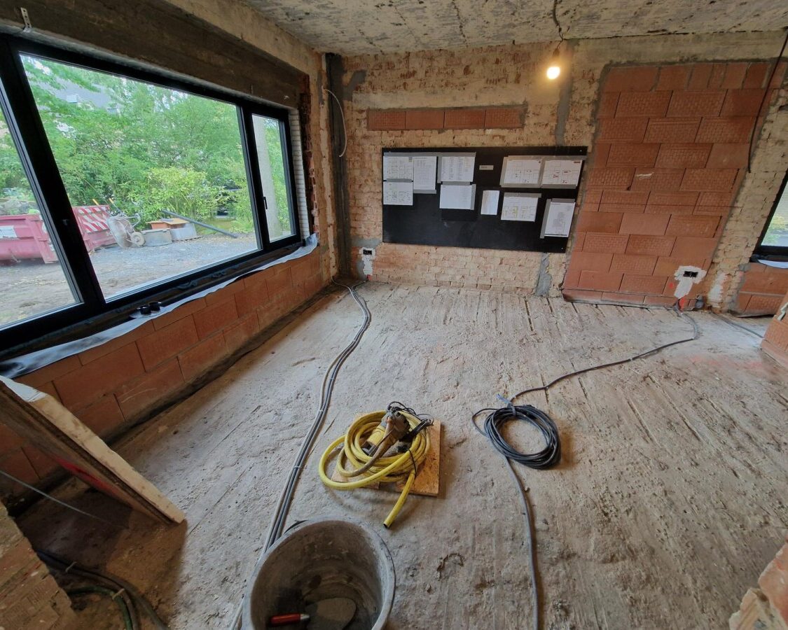 Chantier de rénovation d'une maison à