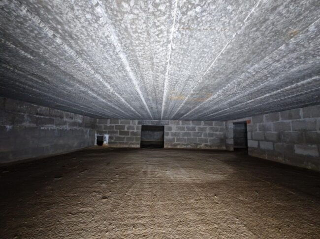 Chantier d'isolation d'un vide sanitaire à Erps-Kwerps