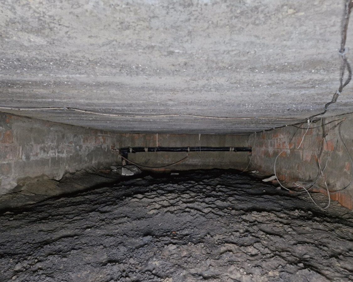 Vide sanitaire d'une maison à Kraainem isolé par ISEO Projection